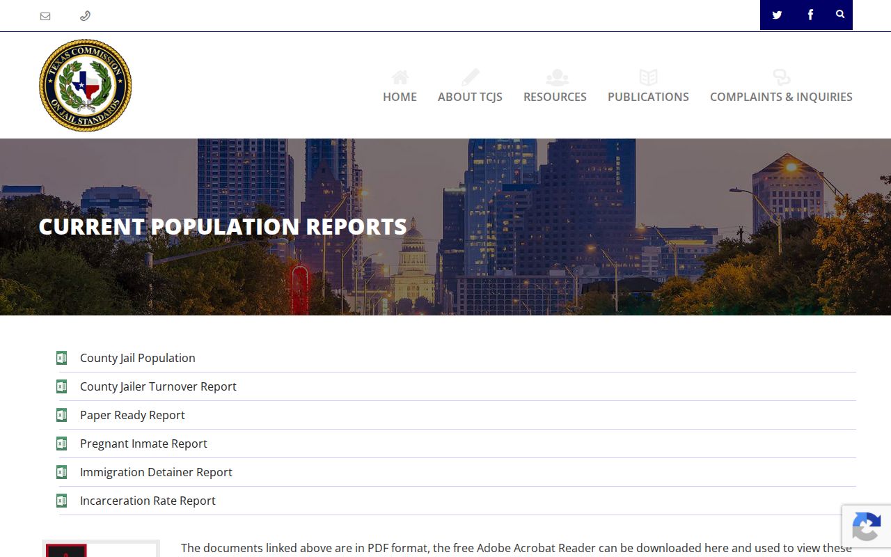 Upton County Jail population report source for release record context